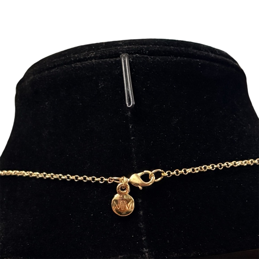 Mayamar 24k Gold Plated Handcrafted Flower Pendant Necklace 16" - 18" - Picture 5 of 7